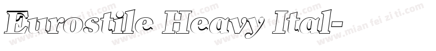 Eurostile Heavy Ital字体转换